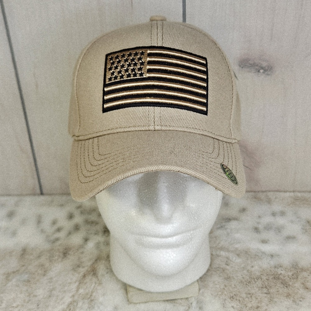 Black Eagle Tan American Flag Tactical Baseball Hat One Size Patriotic Military